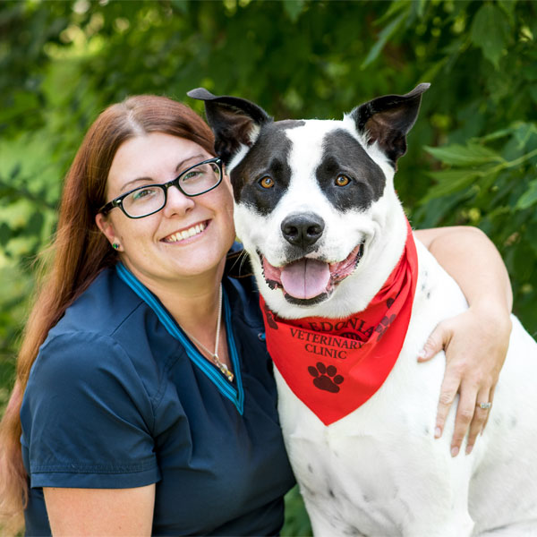 Cally with her dog