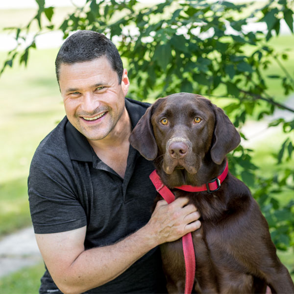 Dr Yeulett with his dog