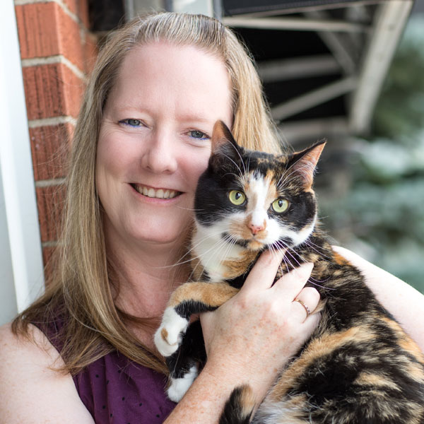 Karen with her cat